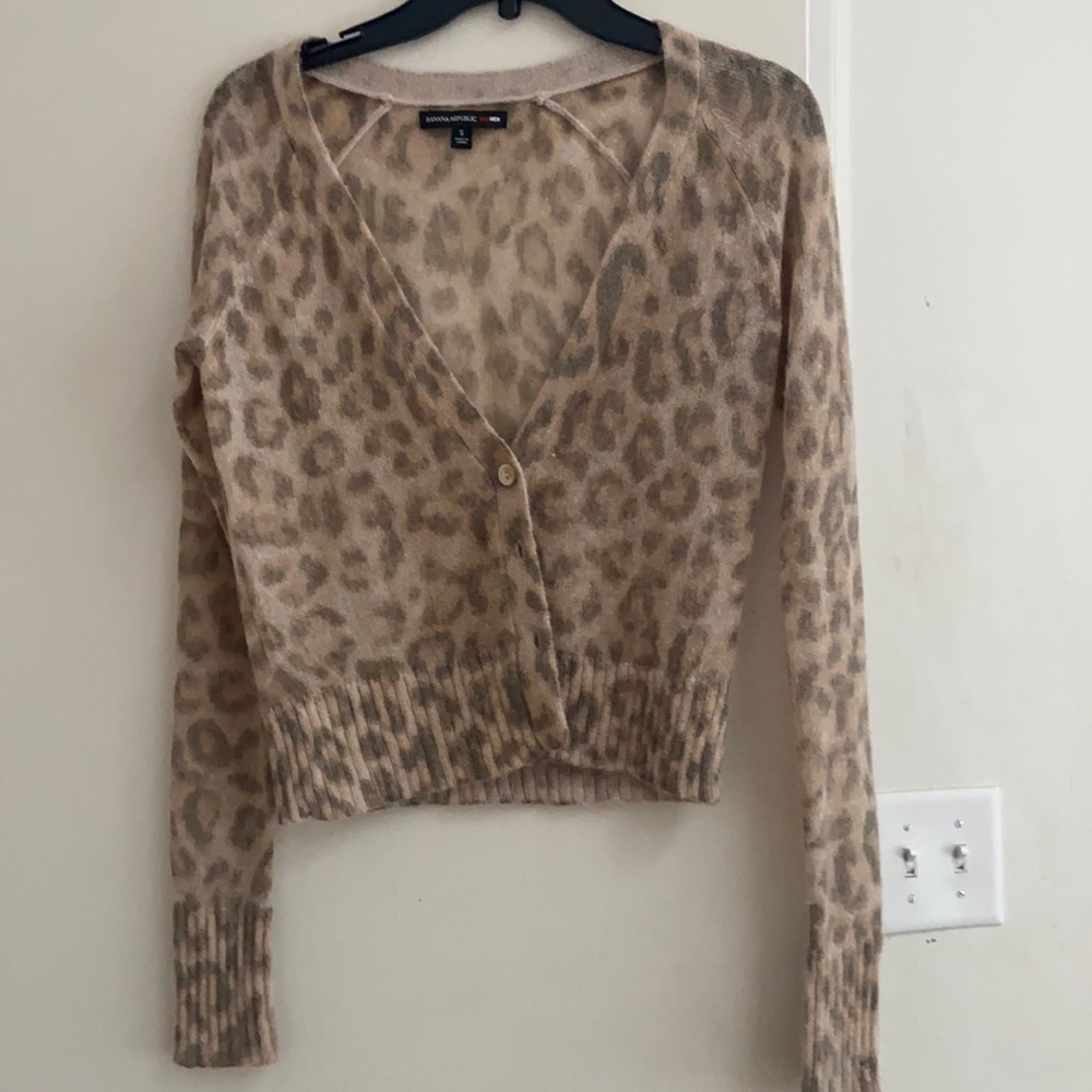 Leopard print cardigan Banana Republic